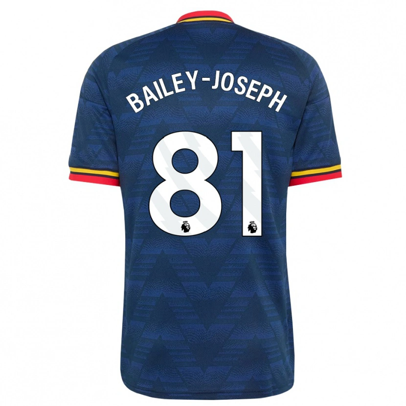 Danxen Herren Brando Bailey-Joseph #81 Mitternachtsblau Gelb Rot Auswärtstrikot Trikot 2026/27 T-Shirt
