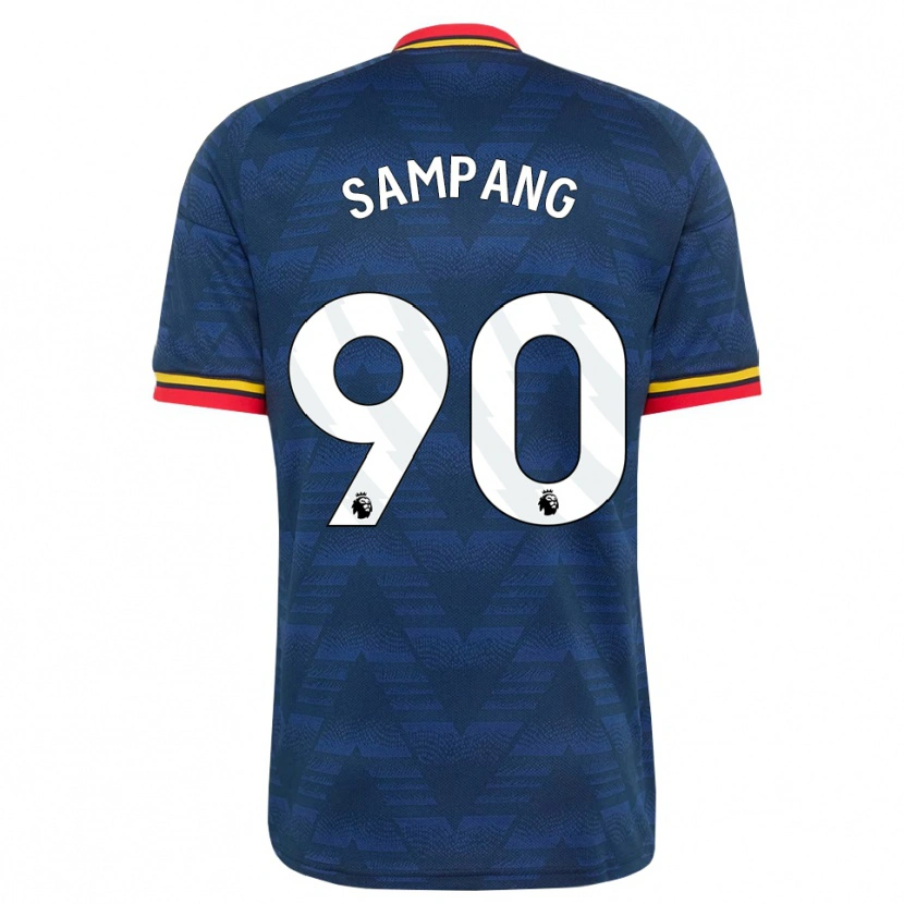 Danxen Herren Saurap Sampang #90 Mitternachtsblau Gelb Rot Auswärtstrikot Trikot 2026/27 T-Shirt