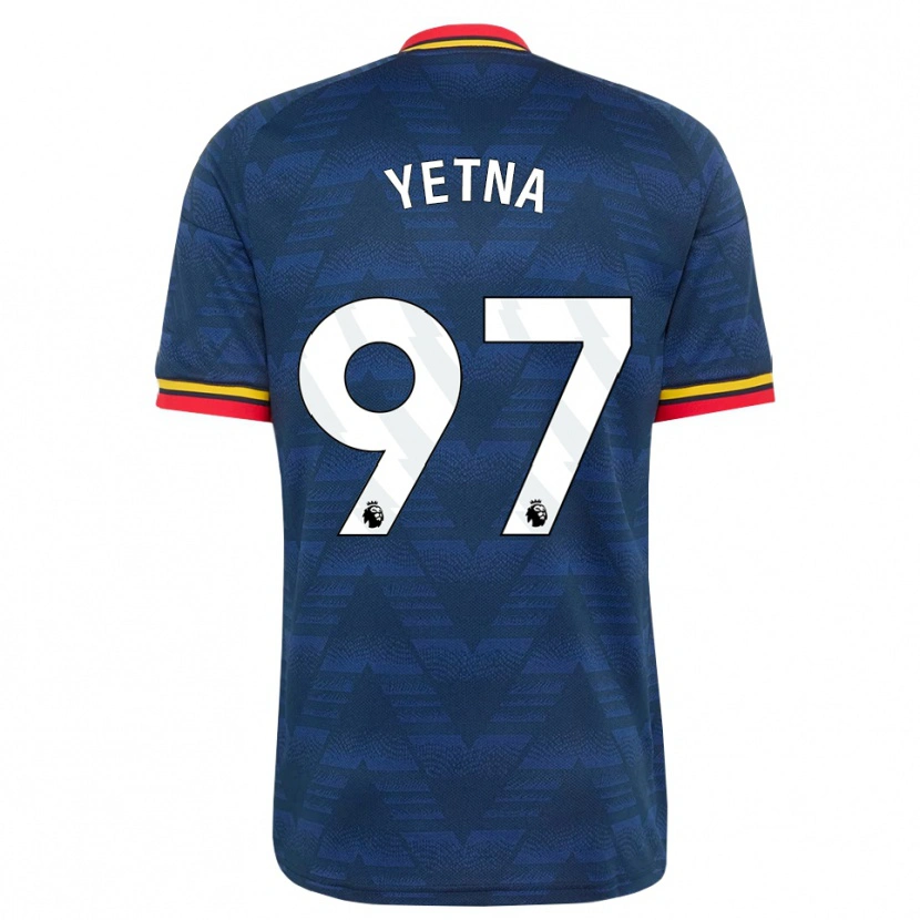 Danxen Herren Mikael Yetna #97 Mitternachtsblau Gelb Rot Auswärtstrikot Trikot 2026/27 T-Shirt