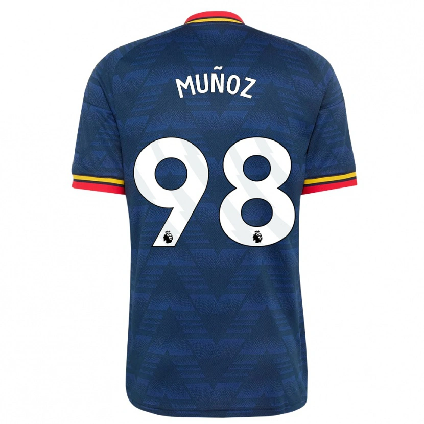 Danxen Herren Luis Muñoz #98 Mitternachtsblau Gelb Rot Auswärtstrikot Trikot 2026/27 T-Shirt