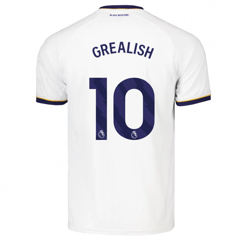 Danxen Herren Jack Grealish #10 Mitternachtsblau Weiß Gelb Auswärtstrikot Trikot 2026/27 T-Shirt