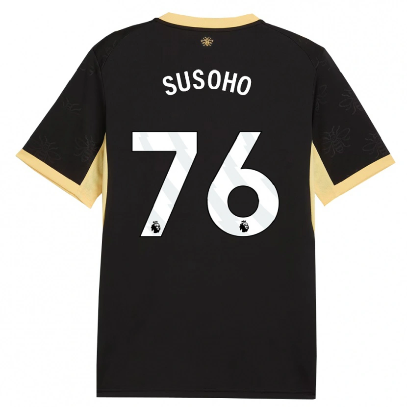 Danxen Herren Mahamadou Susoho #76 Schwarz Gelb Auswärtstrikot Trikot 2026/27 T-Shirt