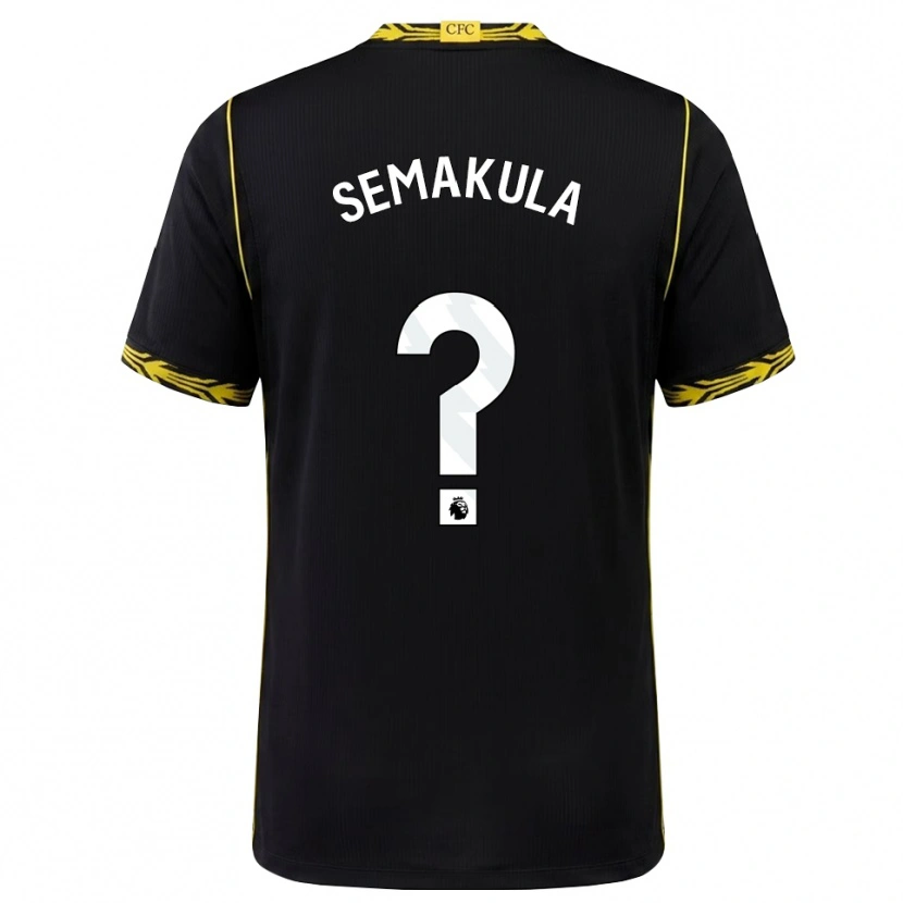 Danxen Herren Eliah Semakula #0 Schwarz Gelb Auswärtstrikot Trikot 2026/27 T-Shirt