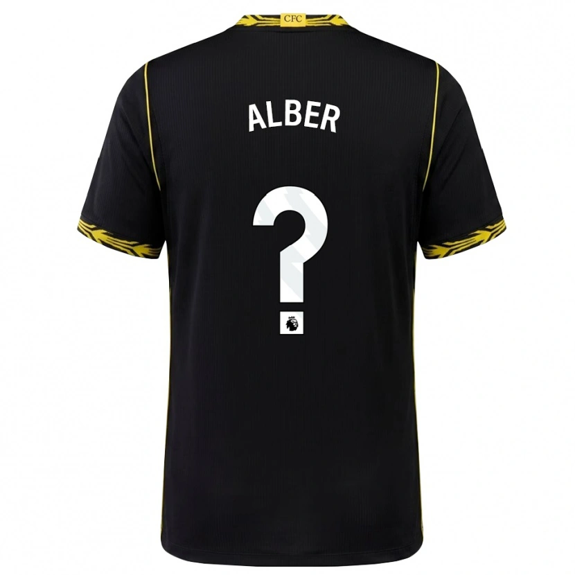 Danxen Herren Mara Alber #0 Schwarz Gelb Auswärtstrikot Trikot 2026/27 T-Shirt