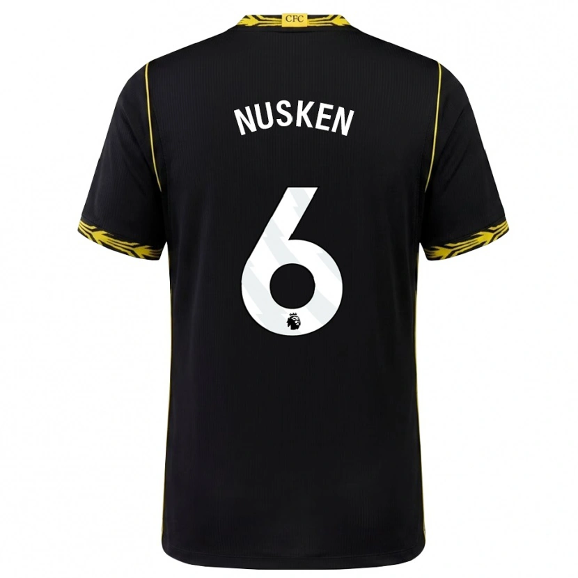 Danxen Herren Sjoeke Nüsken #6 Schwarz Gelb Auswärtstrikot Trikot 2026/27 T-Shirt