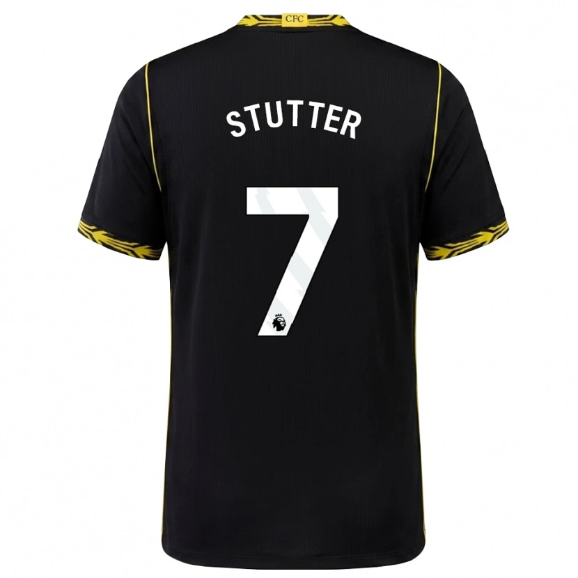 Danxen Herren Ronnie Stutter #7 Schwarz Gelb Auswärtstrikot Trikot 2026/27 T-Shirt