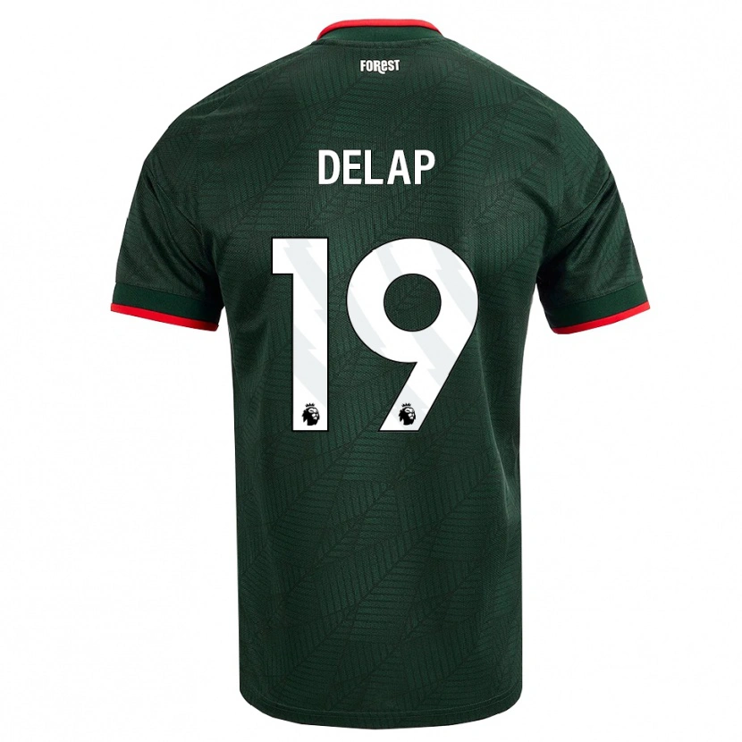 Danxen Herren Liam Delap #19 Dunkelgrün Rot Auswärtstrikot Trikot 2026/27 T-Shirt