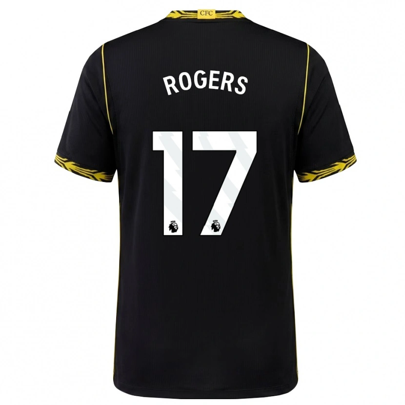 Danxen Herren Morgan Rogers #17 Schwarz Gelb Auswärtstrikot Trikot 2026/27 T-Shirt