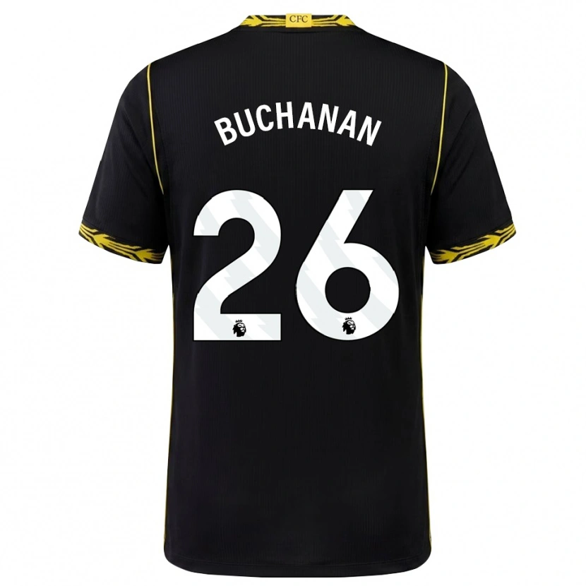 Danxen Herren Kadeisha Buchanan #26 Schwarz Gelb Auswärtstrikot Trikot 2026/27 T-Shirt