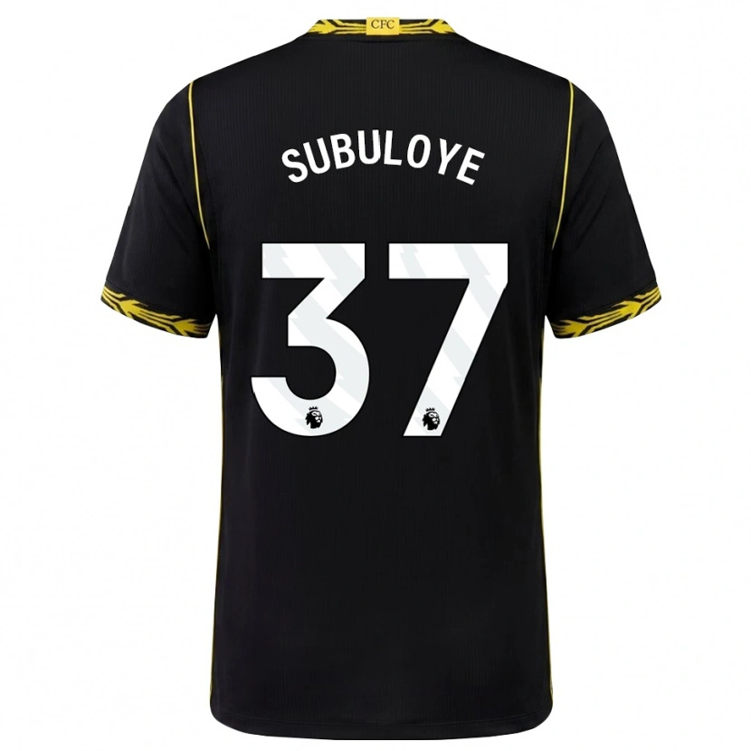 Danxen Herren Olutayo Subuloye #37 Schwarz Gelb Auswärtstrikot Trikot 2026/27 T-Shirt