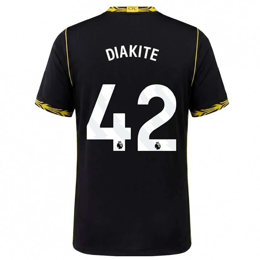 Danxen Herren Calvin Diakite #42 Schwarz Gelb Auswärtstrikot Trikot 2026/27 T-Shirt