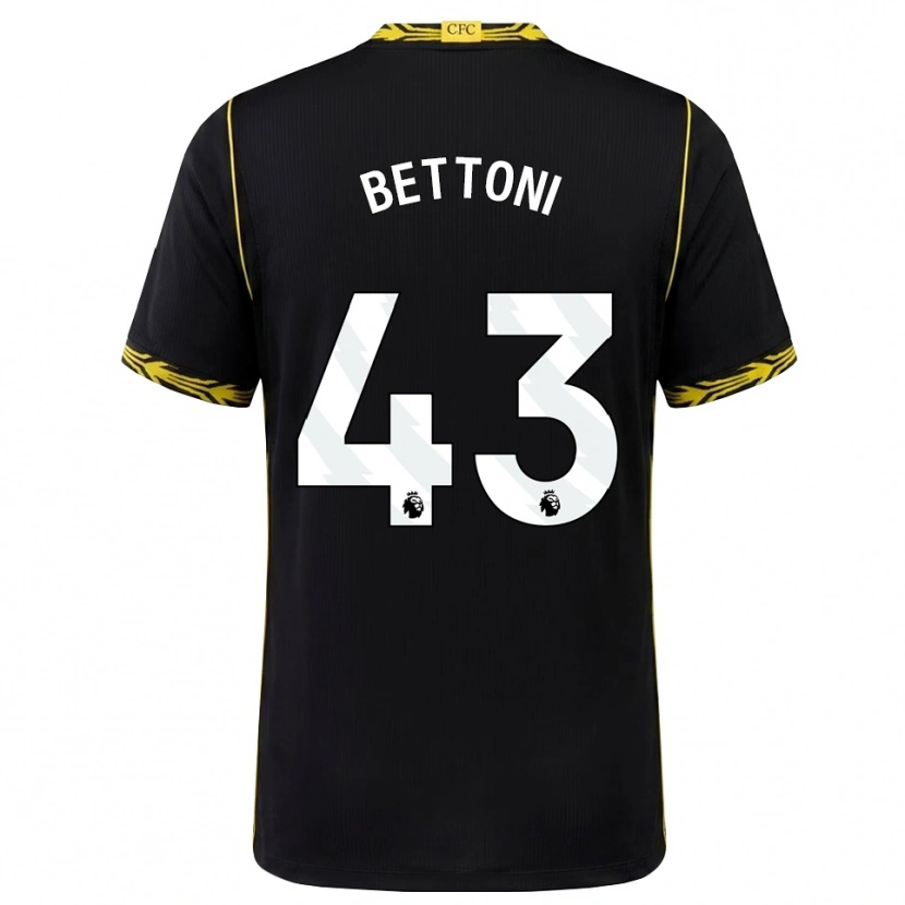 Danxen Herren Harrison Bettoni #43 Schwarz Gelb Auswärtstrikot Trikot 2026/27 T-Shirt