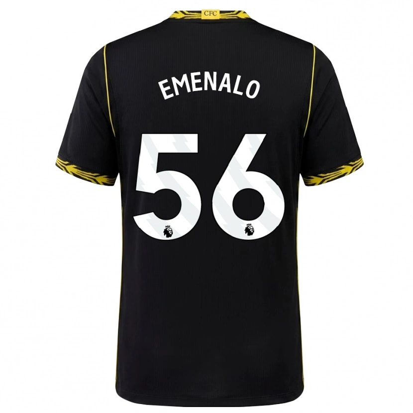Danxen Herren Landon Emenalo #56 Schwarz Gelb Auswärtstrikot Trikot 2026/27 T-Shirt
