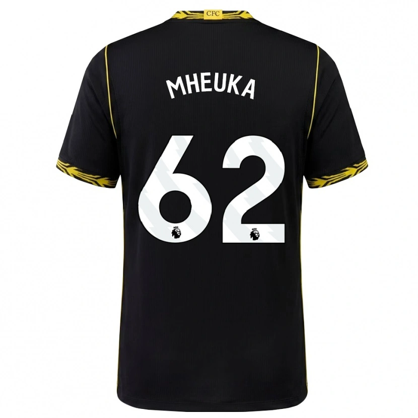 Danxen Herren Shumaira Mheuka #62 Schwarz Gelb Auswärtstrikot Trikot 2026/27 T-Shirt
