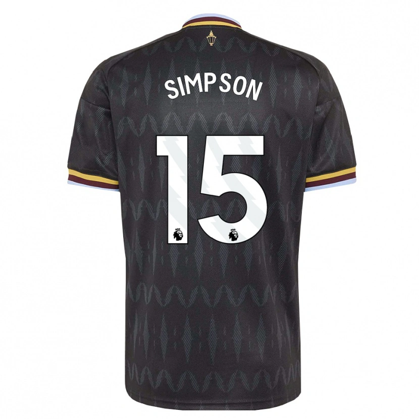 Danxen Herren Ewan Simpson #15 Kornblumenblau Schwarz Gelb Auswärtstrikot Trikot 2026/27 T-Shirt
