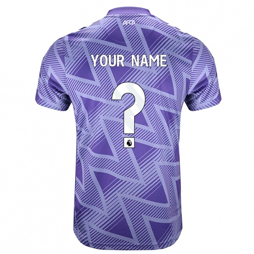 Danxen Herren Ihren Namen #0 Blassesviolett Rot Weiß Auswärtstrikot Trikot 2026/27 T-Shirt