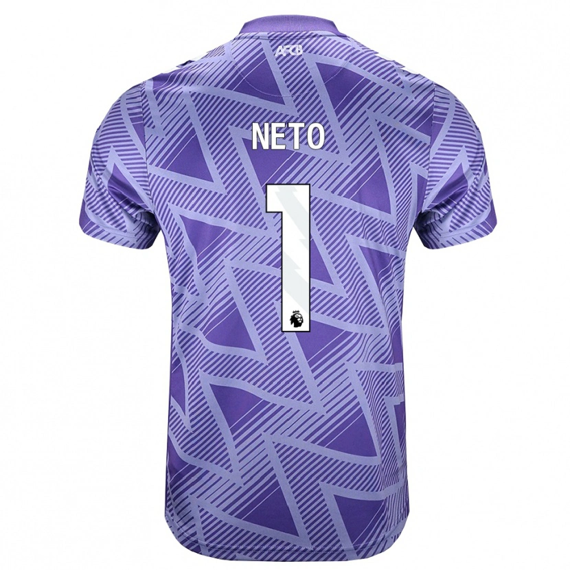 Danxen Herren Neto #1 Blassesviolett Rot Weiß Auswärtstrikot Trikot 2026/27 T-Shirt
