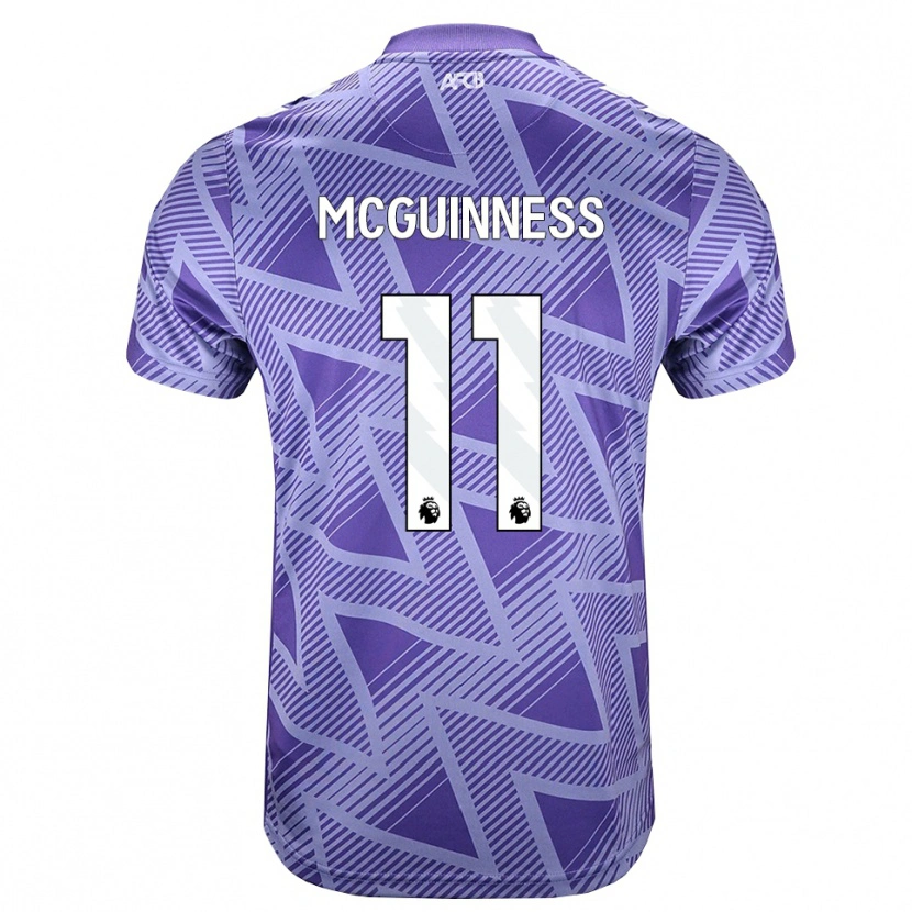 Danxen Herren Gemma Mcguinness #11 Blassesviolett Rot Weiß Auswärtstrikot Trikot 2026/27 T-Shirt