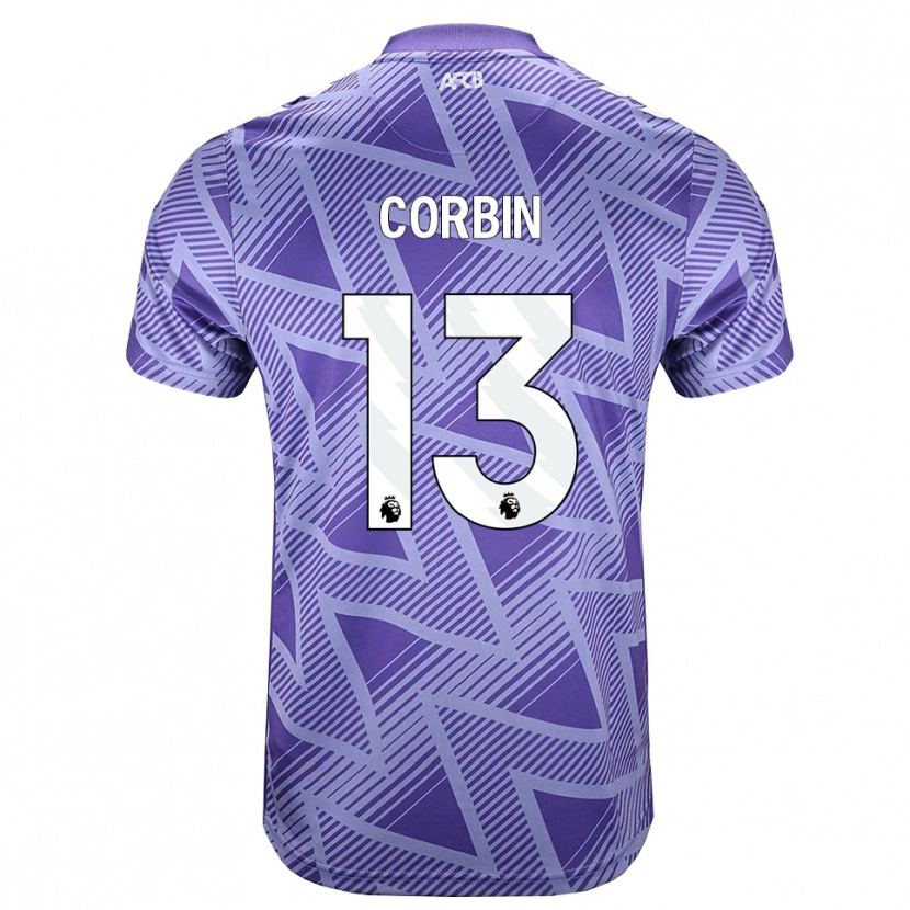 Danxen Herren Helen Corbin #13 Blassesviolett Rot Weiß Auswärtstrikot Trikot 2026/27 T-Shirt