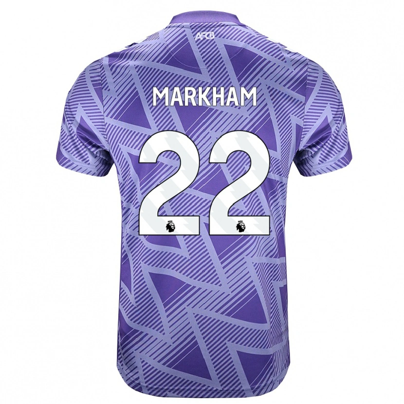 Danxen Herren Jenna Markham #22 Blassesviolett Rot Weiß Auswärtstrikot Trikot 2026/27 T-Shirt