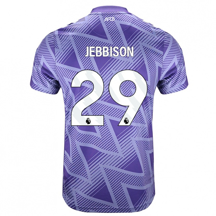Danxen Herren Daniel Jebbison #29 Blassesviolett Rot Weiß Auswärtstrikot Trikot 2026/27 T-Shirt