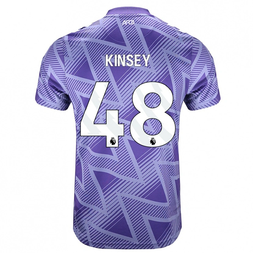 Danxen Herren Max Kinsey #48 Blassesviolett Rot Weiß Auswärtstrikot Trikot 2026/27 T-Shirt