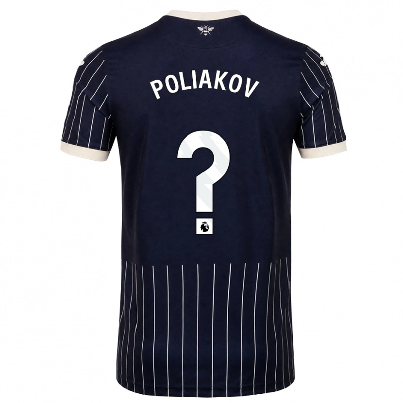 Danxen Herren Adam Poliakov #0 Schwarz Weiß Auswärtstrikot Trikot 2026/27 T-Shirt