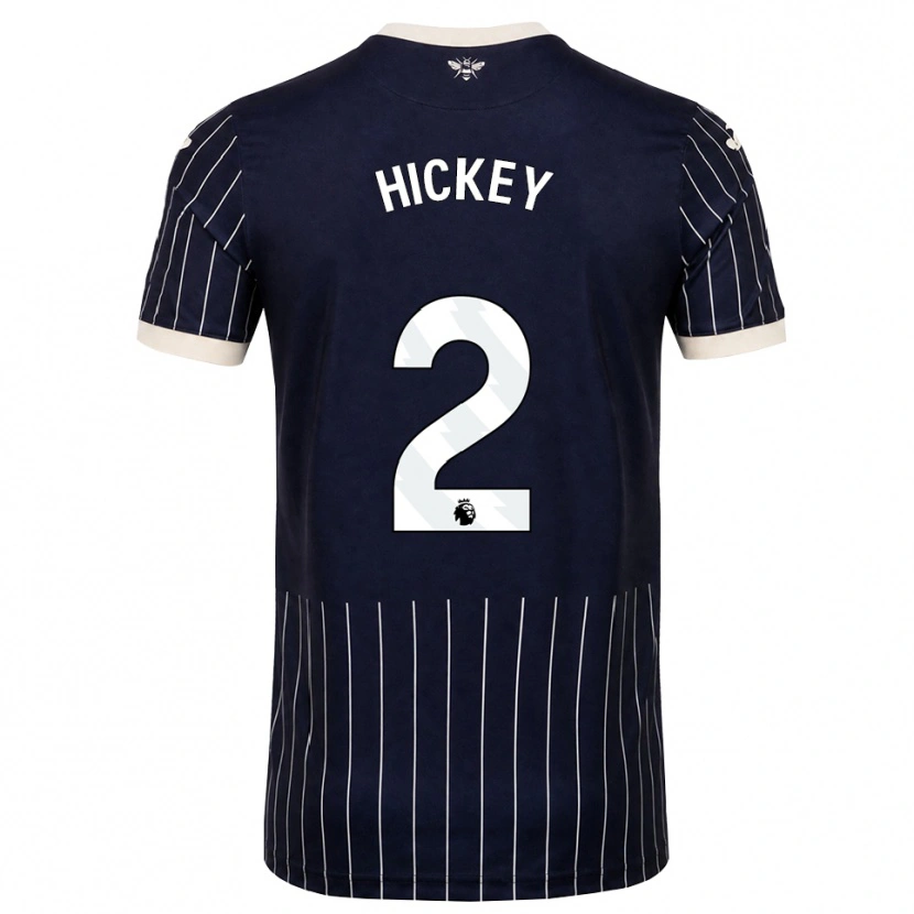 Danxen Herren Aaron Hickey #2 Schwarz Weiß Auswärtstrikot Trikot 2026/27 T-Shirt