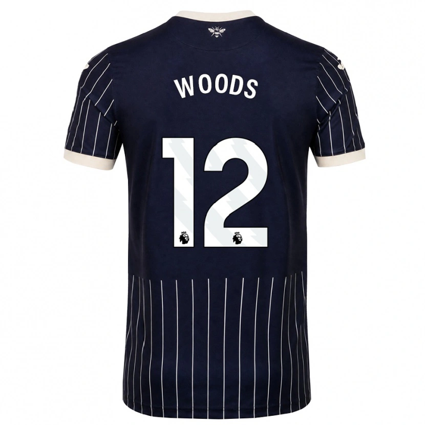 Danxen Herren Nikki Woods #12 Schwarz Weiß Auswärtstrikot Trikot 2026/27 T-Shirt