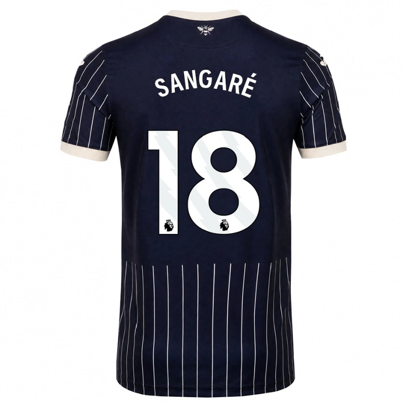 Danxen Herren Mamadou Sangaré #18 Schwarz Weiß Auswärtstrikot Trikot 2026/27 T-Shirt