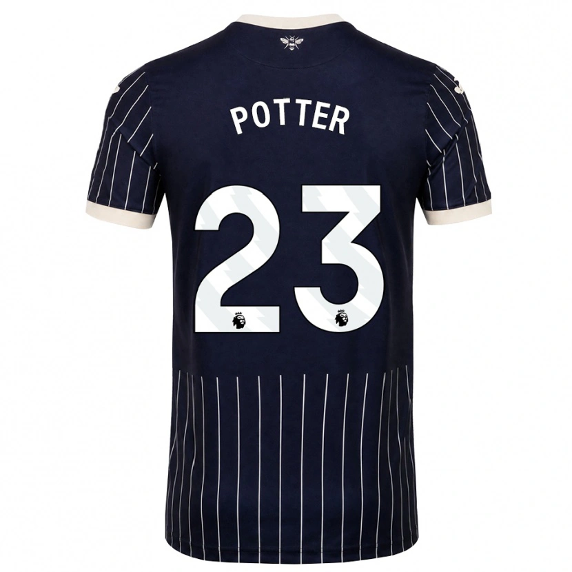 Danxen Herren Lucy Potter #23 Schwarz Weiß Auswärtstrikot Trikot 2026/27 T-Shirt