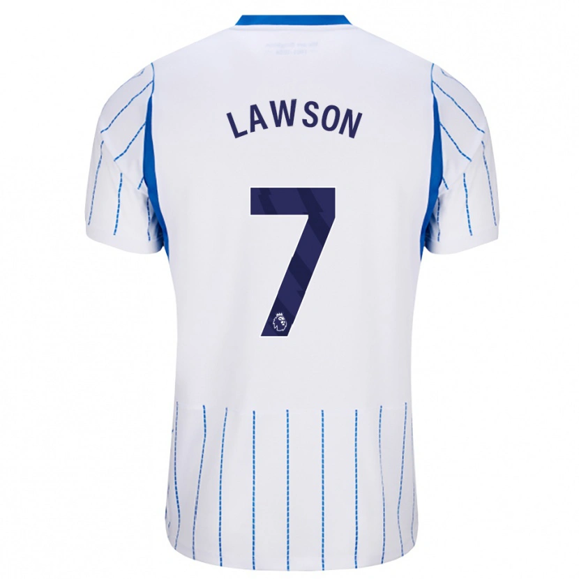 Danxen Herren Zebedee Lawson #7 Himmelblau Weiß Auswärtstrikot Trikot 2026/27 T-Shirt