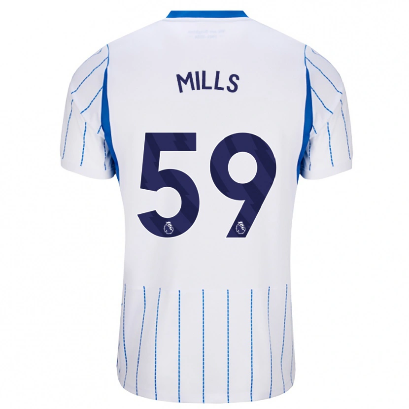 Danxen Herren Harry Mills #59 Himmelblau Weiß Auswärtstrikot Trikot 2026/27 T-Shirt