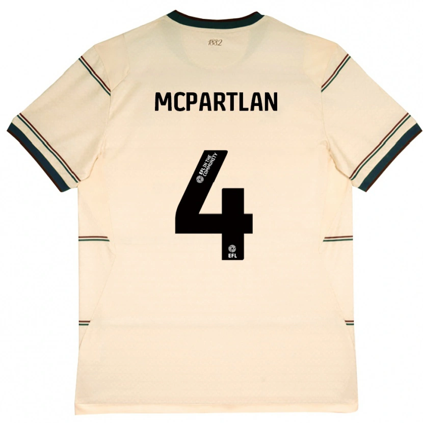 Danxen Herren Brenna Mcpartlan #4 Beige Burgund Auswärtstrikot Trikot 2026/27 T-Shirt