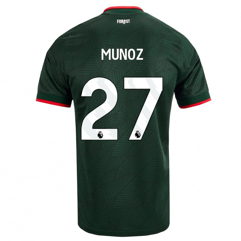 Danxen Herren Daniel Muñoz #27 Dunkelgrün Rot Auswärtstrikot Trikot 2026/27 T-Shirt