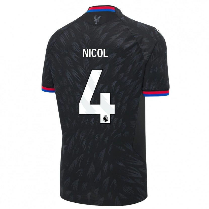 Danxen Herren Leigh Nicol #4 Schwarz Blau Rot Auswärtstrikot Trikot 2026/27 T-Shirt