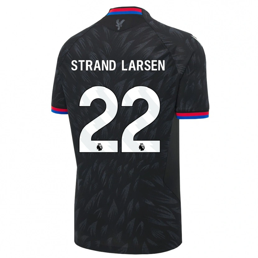 Danxen Herren Jørgen Strand Larsen #22 Schwarz Blau Rot Auswärtstrikot Trikot 2026/27 T-Shirt