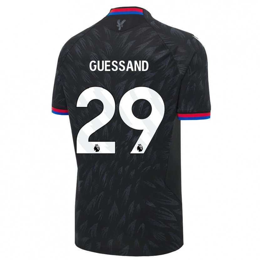 Danxen Herren Evann Guessand #29 Schwarz Blau Rot Auswärtstrikot Trikot 2026/27 T-Shirt