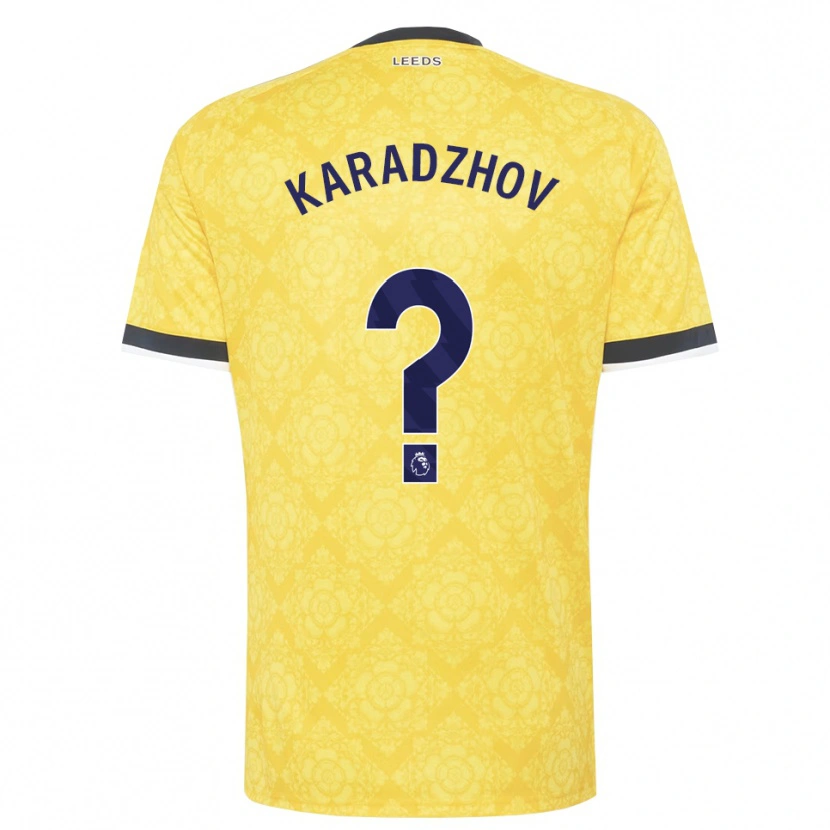 Danxen Herren Viktor Karadzhov #0 Gelb Weiß Schwarz Auswärtstrikot Trikot 2026/27 T-Shirt