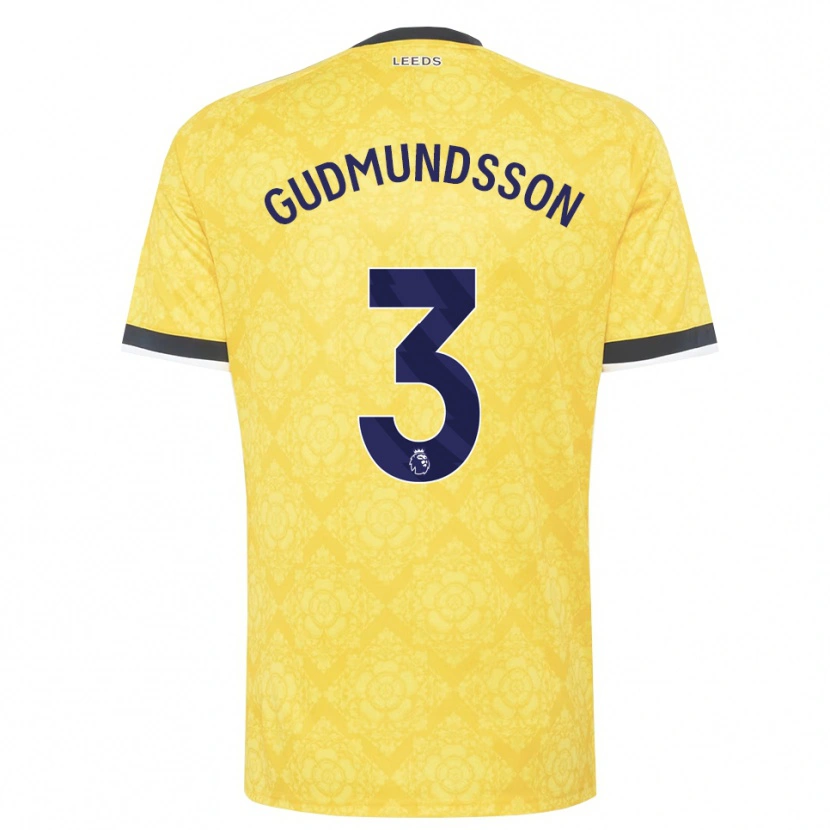 Danxen Herren Gabriel Gudmundsson #3 Gelb Weiß Schwarz Auswärtstrikot Trikot 2026/27 T-Shirt