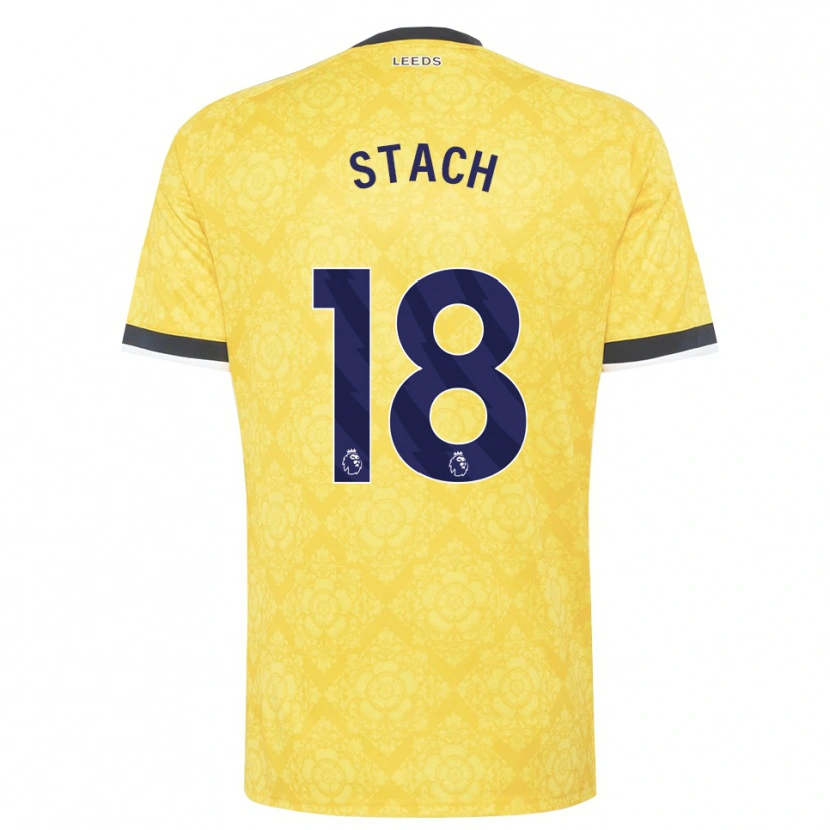 Danxen Herren Anton Stach #18 Gelb Weiß Schwarz Auswärtstrikot Trikot 2026/27 T-Shirt