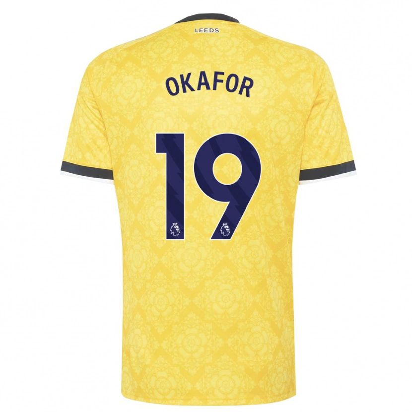 Danxen Herren Noah Okafor #19 Gelb Weiß Schwarz Auswärtstrikot Trikot 2026/27 T-Shirt