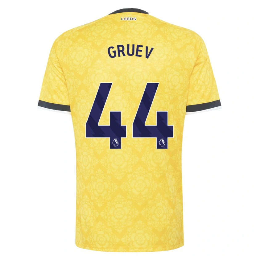 Danxen Herren Ilia Gruev #44 Gelb Weiß Schwarz Auswärtstrikot Trikot 2026/27 T-Shirt