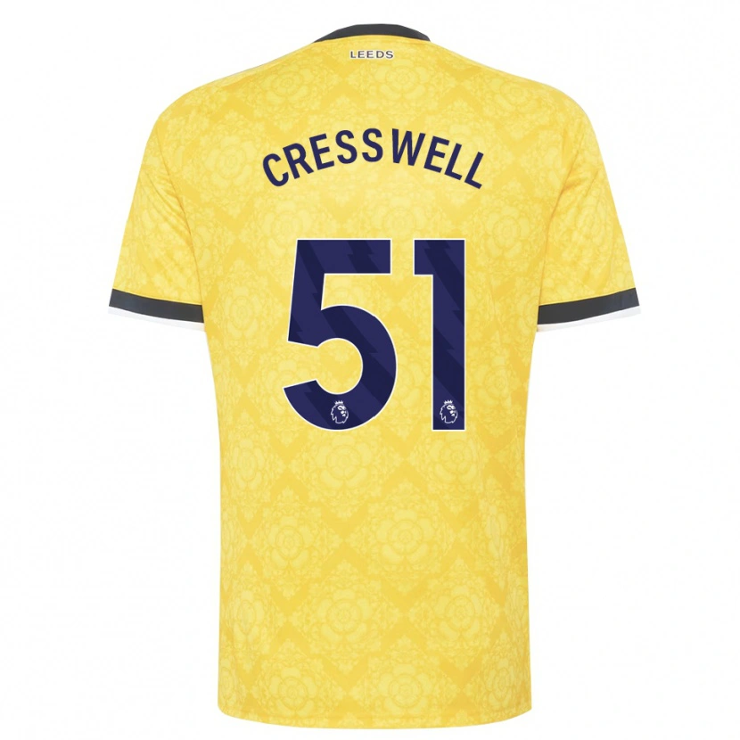 Danxen Herren Alfie Cresswell #51 Gelb Weiß Schwarz Auswärtstrikot Trikot 2026/27 T-Shirt