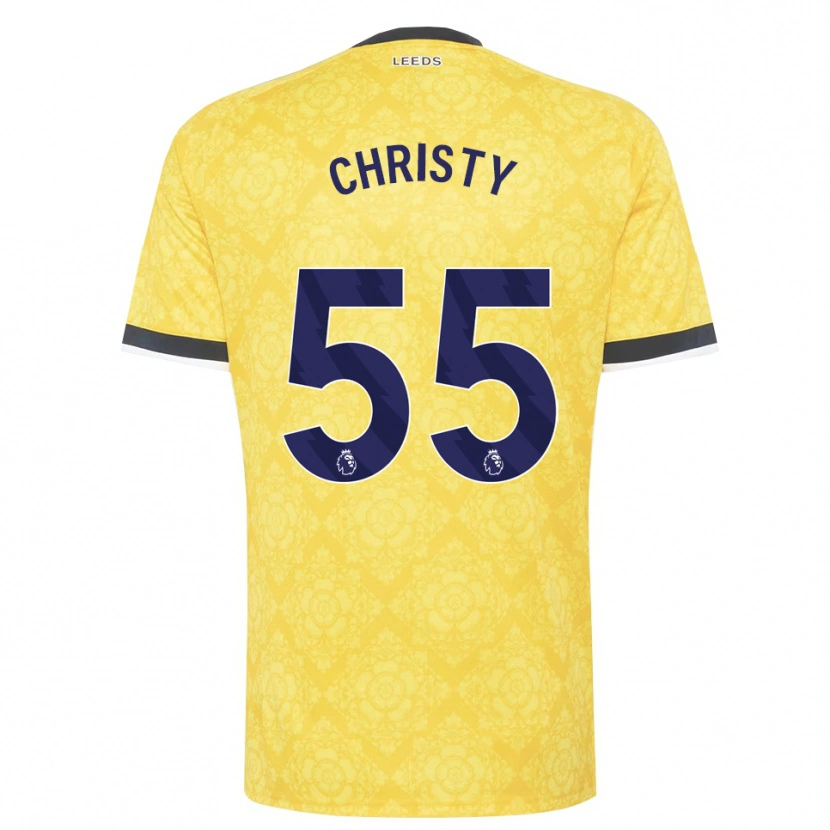 Danxen Herren Harry Christy #55 Gelb Weiß Schwarz Auswärtstrikot Trikot 2026/27 T-Shirt