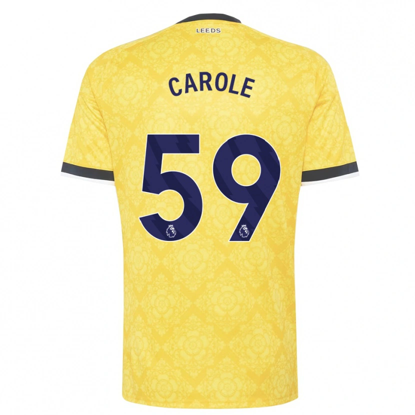 Danxen Herren Keenan Carole #59 Gelb Weiß Schwarz Auswärtstrikot Trikot 2026/27 T-Shirt