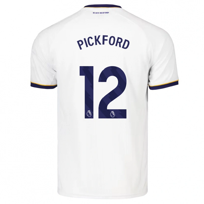 Danxen Herren Jordan Pickford #12 Mitternachtsblau Weiß Gelb Auswärtstrikot Trikot 2026/27 T-Shirt