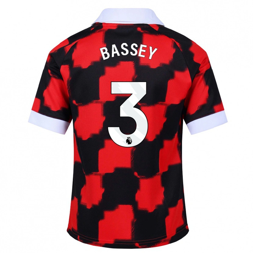 Danxen Herren Calvin Bassey #3 Rot Weiß Schwarz Auswärtstrikot Trikot 2026/27 T-Shirt