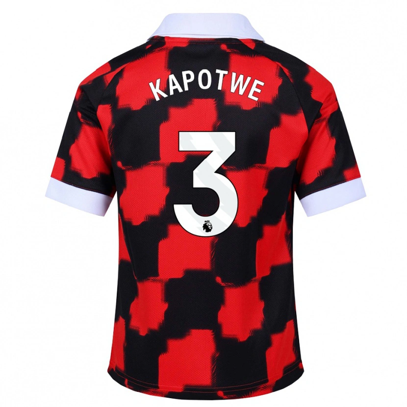 Danxen Herren Chase Kapotwe #3 Rot Weiß Schwarz Auswärtstrikot Trikot 2026/27 T-Shirt