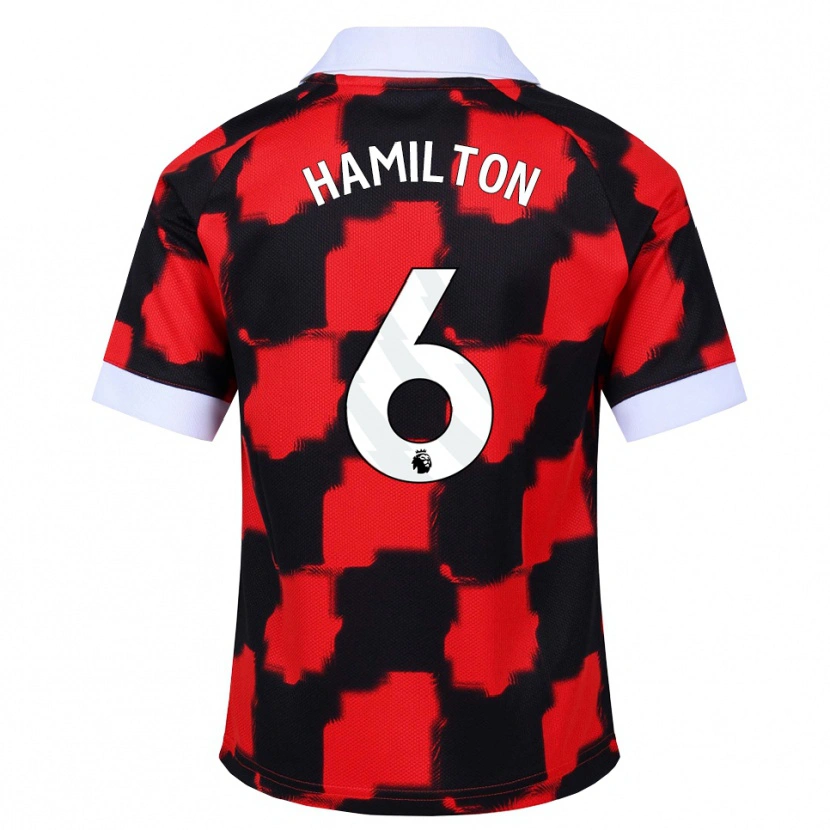 Danxen Herren Leo Hamilton #6 Rot Weiß Schwarz Auswärtstrikot Trikot 2026/27 T-Shirt